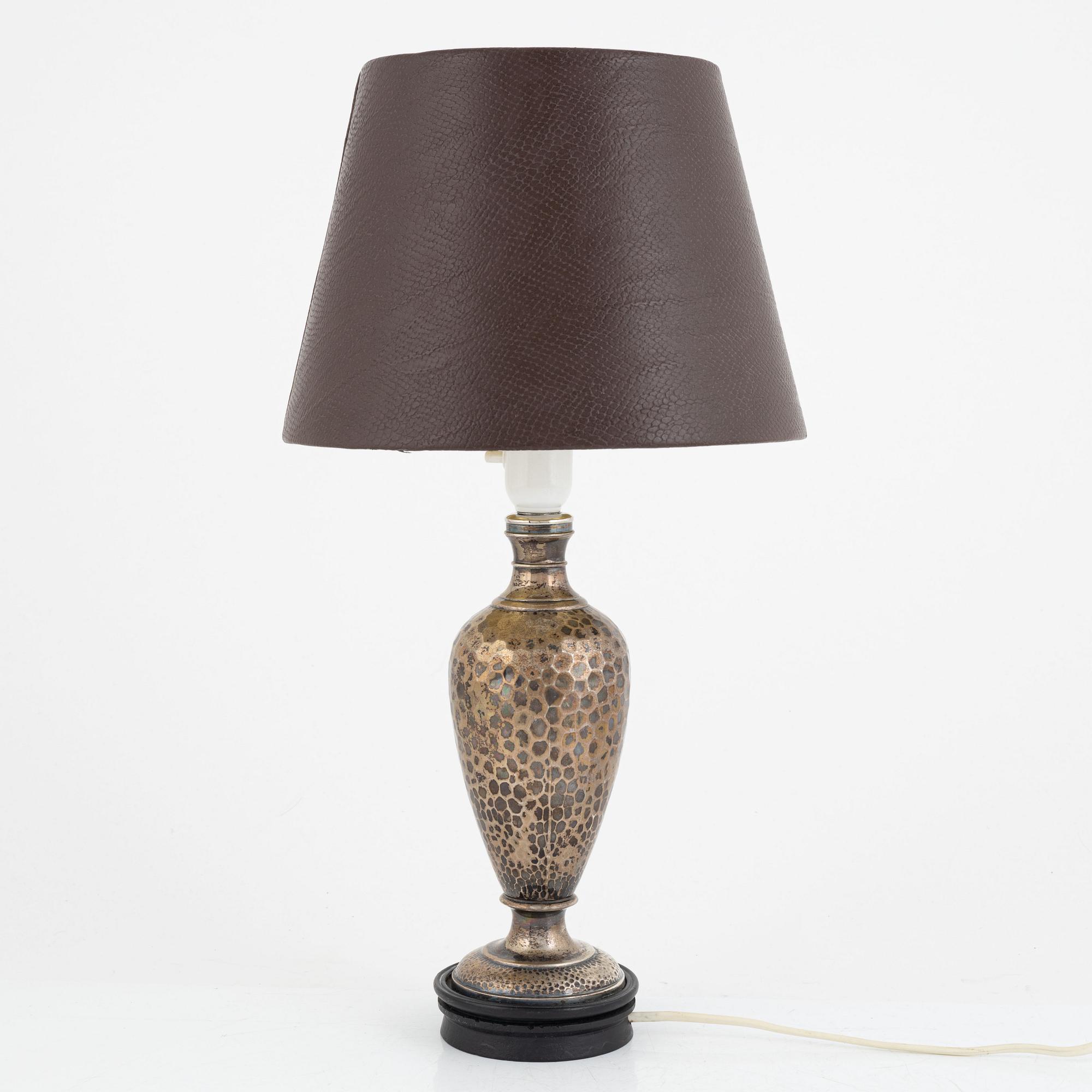 A Danish silver table light, Copenhagen 1897.