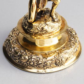 A Swedish 17th century silver-gilt cup and cover, mark of Johan Nützel, Stockholm 1698.