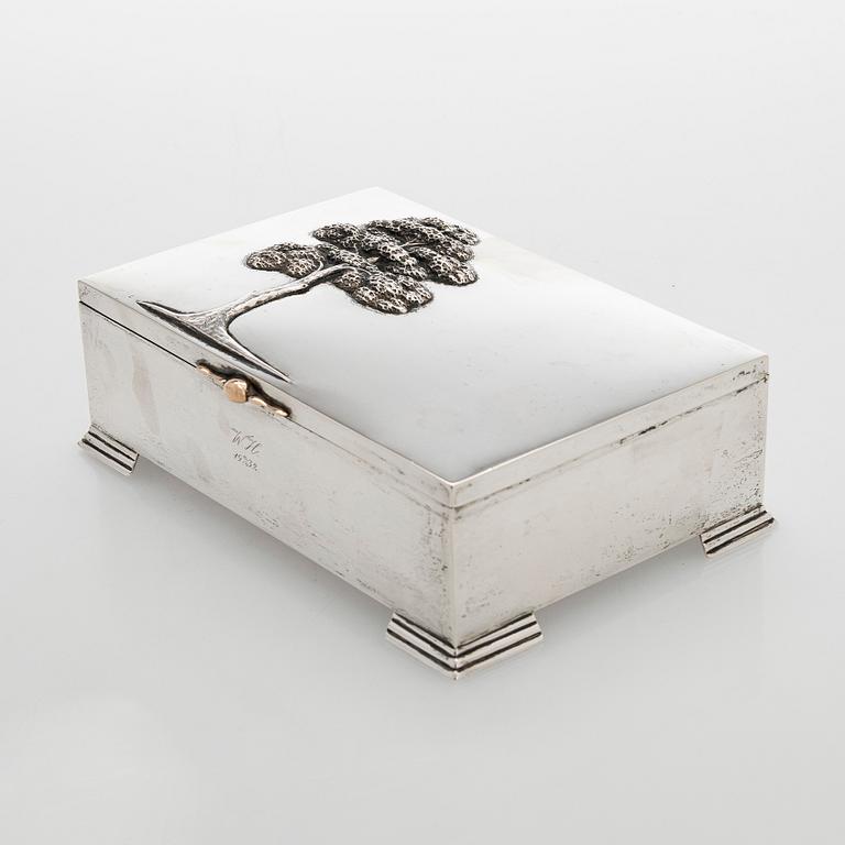 Kustaa Severin Sahlstedt, a 1920s silver cigar box, Turku 1929.
