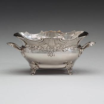 ANDERS CASTMAN dy, Eksjö 1779, konfektskål, silver, rokoko.