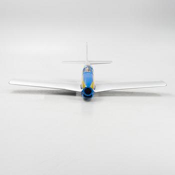 Flygplansmodell av en P-51 Mustang, Black Horse model, samtida.