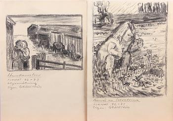 MAPP med 11 st konstverk, bl.a Roland Svensson, Bo Beskow mfl.