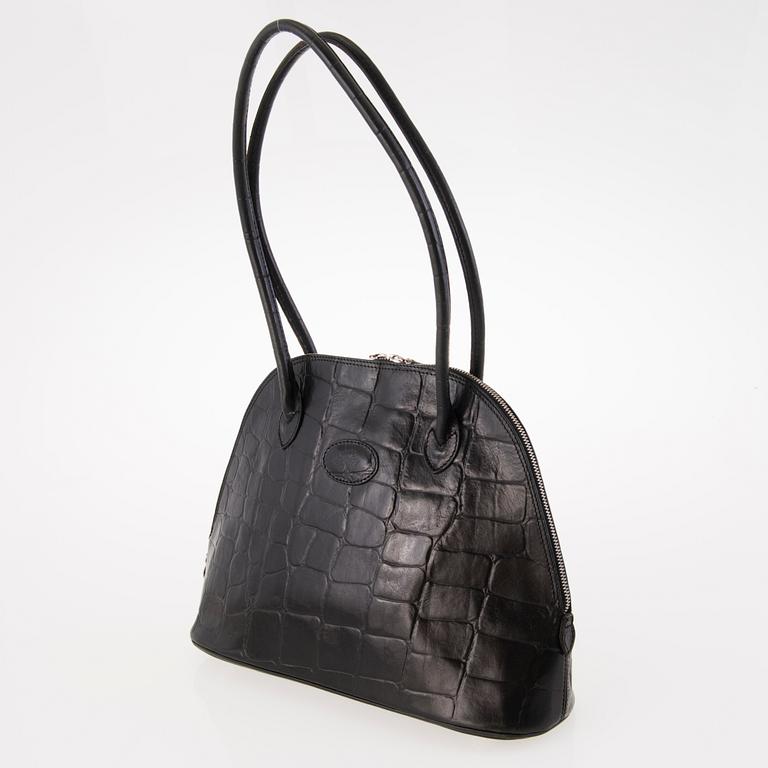 MULBERRY Black Congo Leather Breton Shoulder Bag.