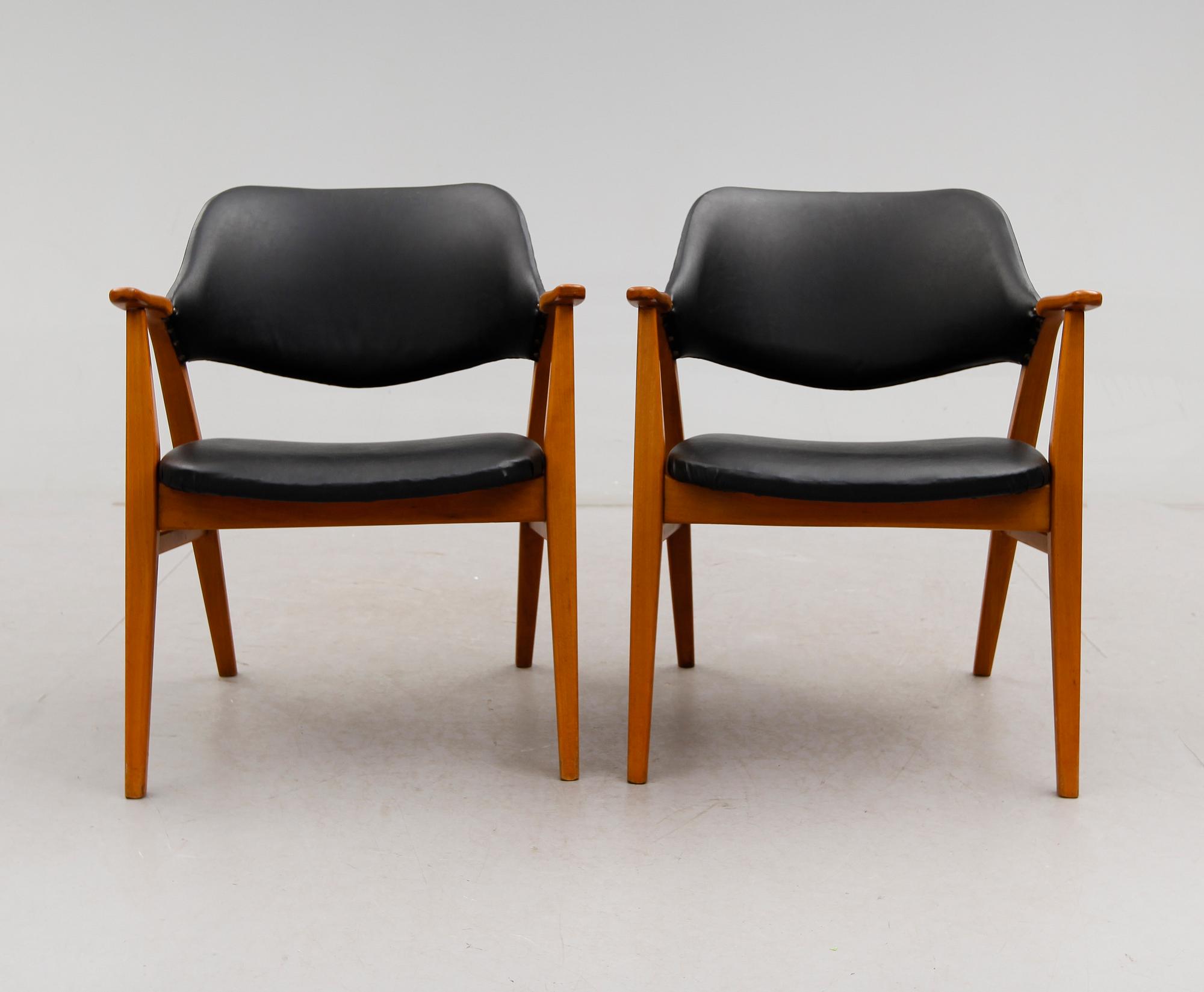 KARMSTOLAR, 1 par, 1960-tal.