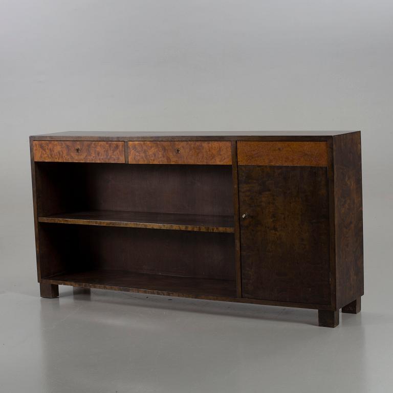 A BOOKSHELF/SIDE BOARD, 1930's.