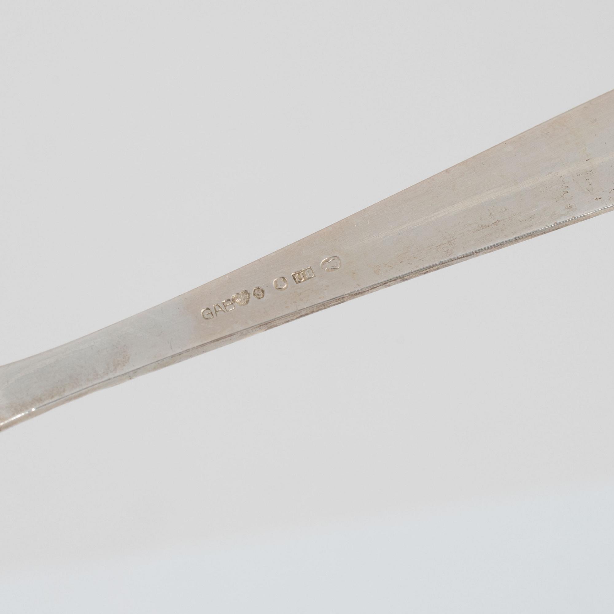 Jacob Ängman, besticksservis, 130 delar. silver "Rosenholm", Stockholm, 1946-1967.