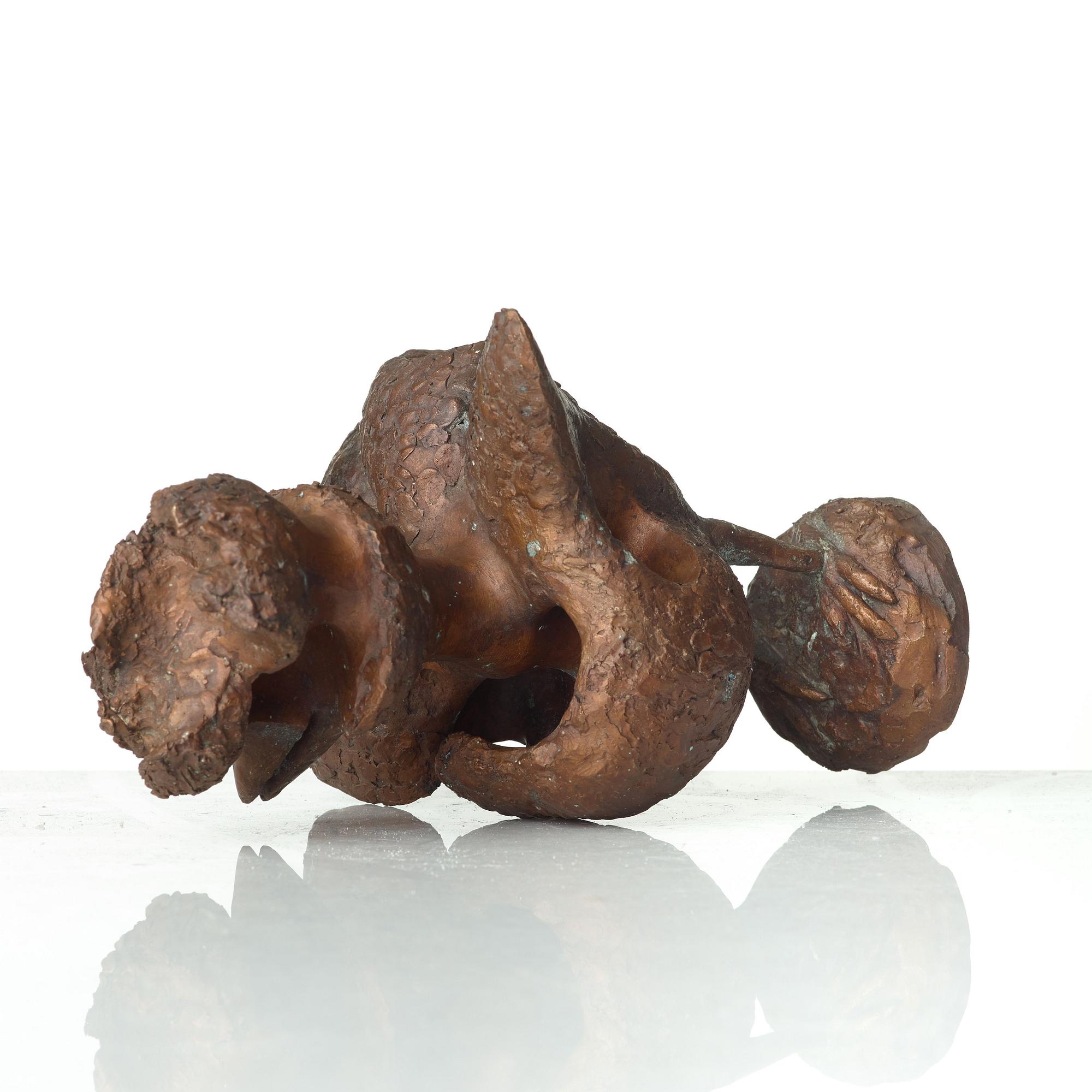 Tyra Lundgren, a bronze sculpture of a bird, Sweden, dated 1972.