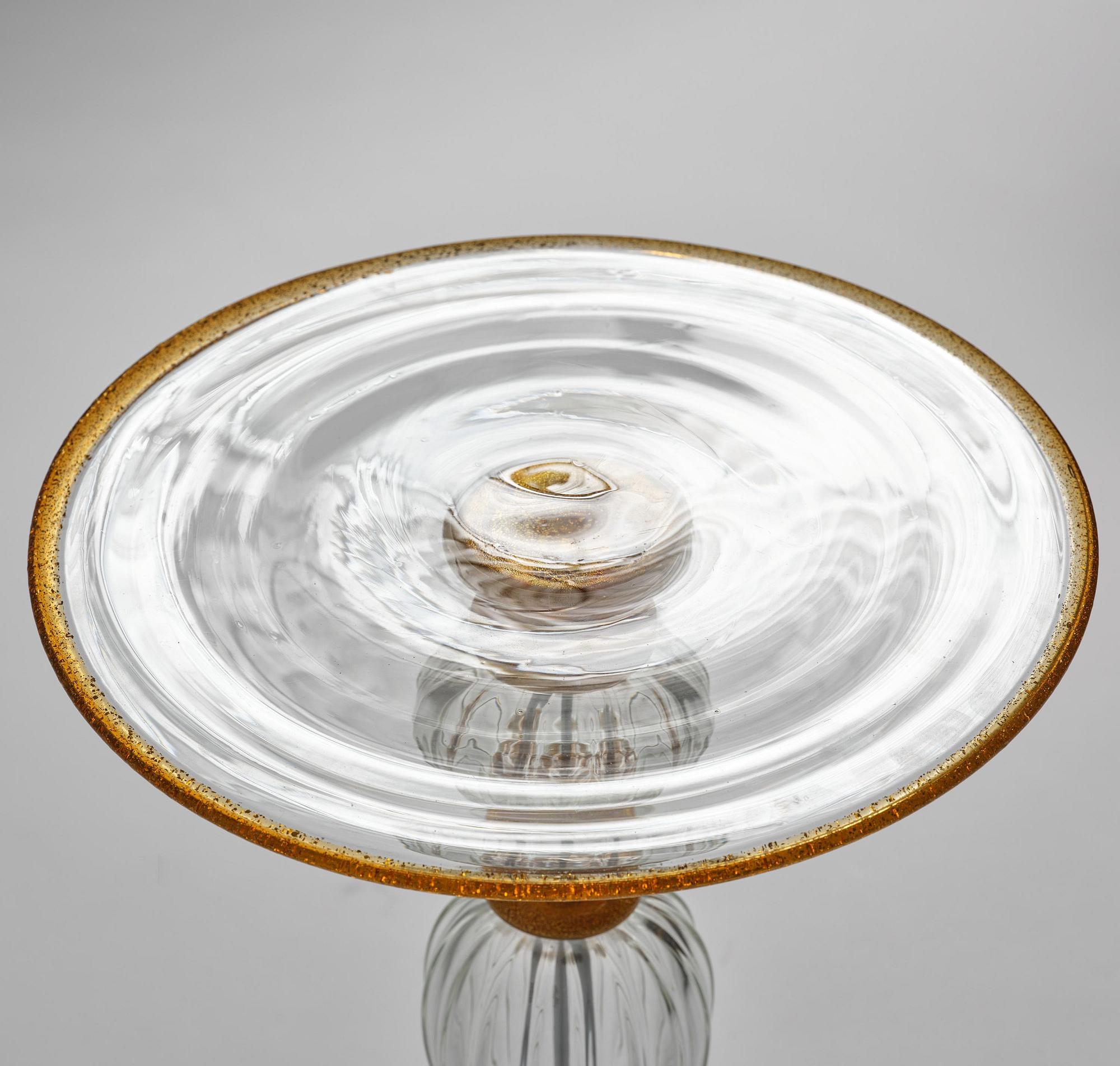 A glass side table, glass, Murano, Italy, 1995.