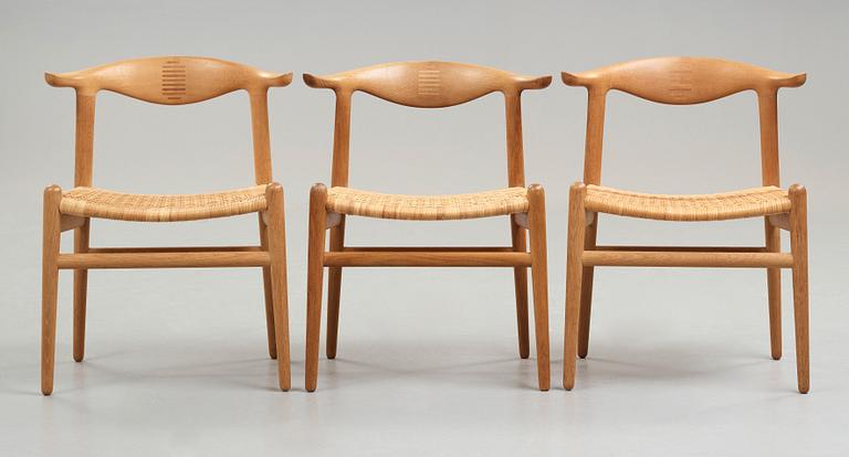 Hans J. Wegner, "Kohornsstolen/ Cowhorn chair", sex stycken, "JH-505", Johannes Hansen, Danmark, 1960-tal.