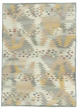 BARBRO NILSSON, a carpet, flat weave, 272,5 x 195,5 cm, "Tånga, ljus", signed AB MMF BN.