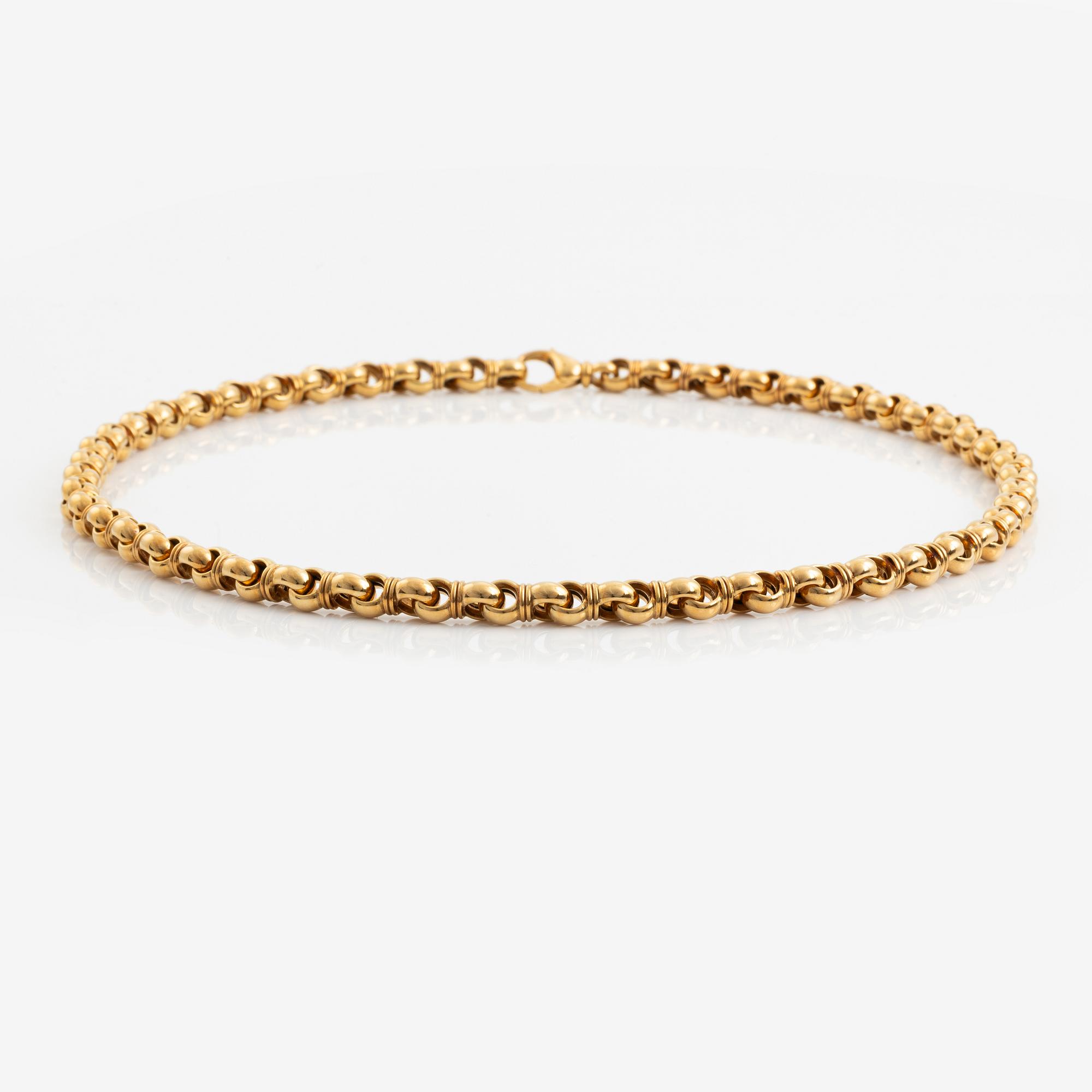 Collier 18K guld, Tännler.