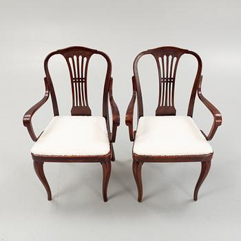 Armchairs, a pair by Thonet, early 20th century.