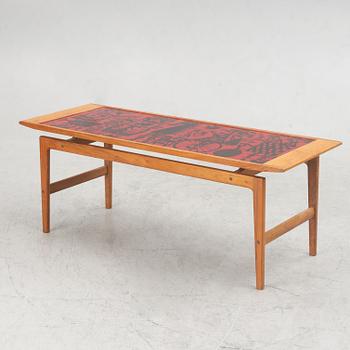 Stig Lindberg & David Rosén, a "Karneval" coffee table, Gustavsberg & Nordiska Kompaniet, Sweden, 1950's.