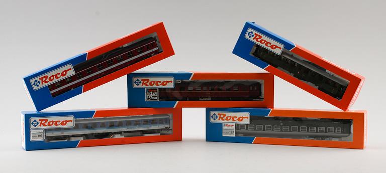 SAMLING MODELLTÅGSDELAR, 20 delar, Roco, Österrike.