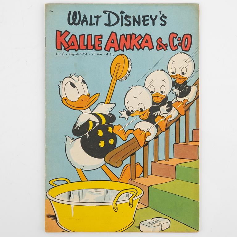 "Kalle Anka & Co", 12 st, komplett årgång 1950.