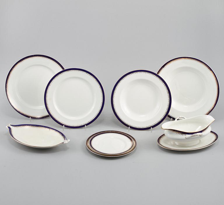 SERVISDELAR, 72 st, flintgods, Gustavsberg, omkring 1900.