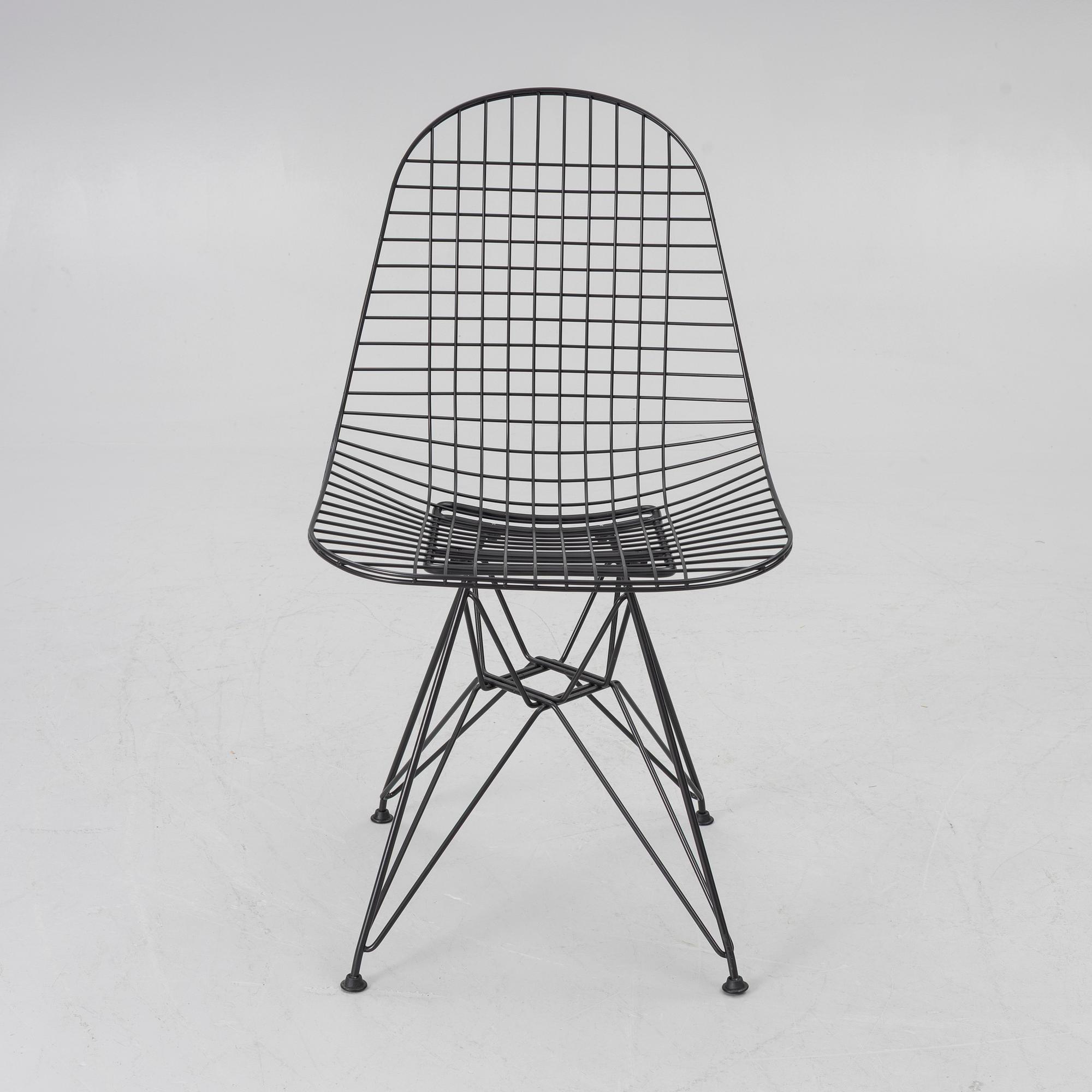 Charles & Ray Eames, four chairs, 'Wire Chair DKR', Vitra.