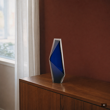 Lena Bergström, skulptur, glas, "Skyscraper one New York", Kosta Boda, 2024.