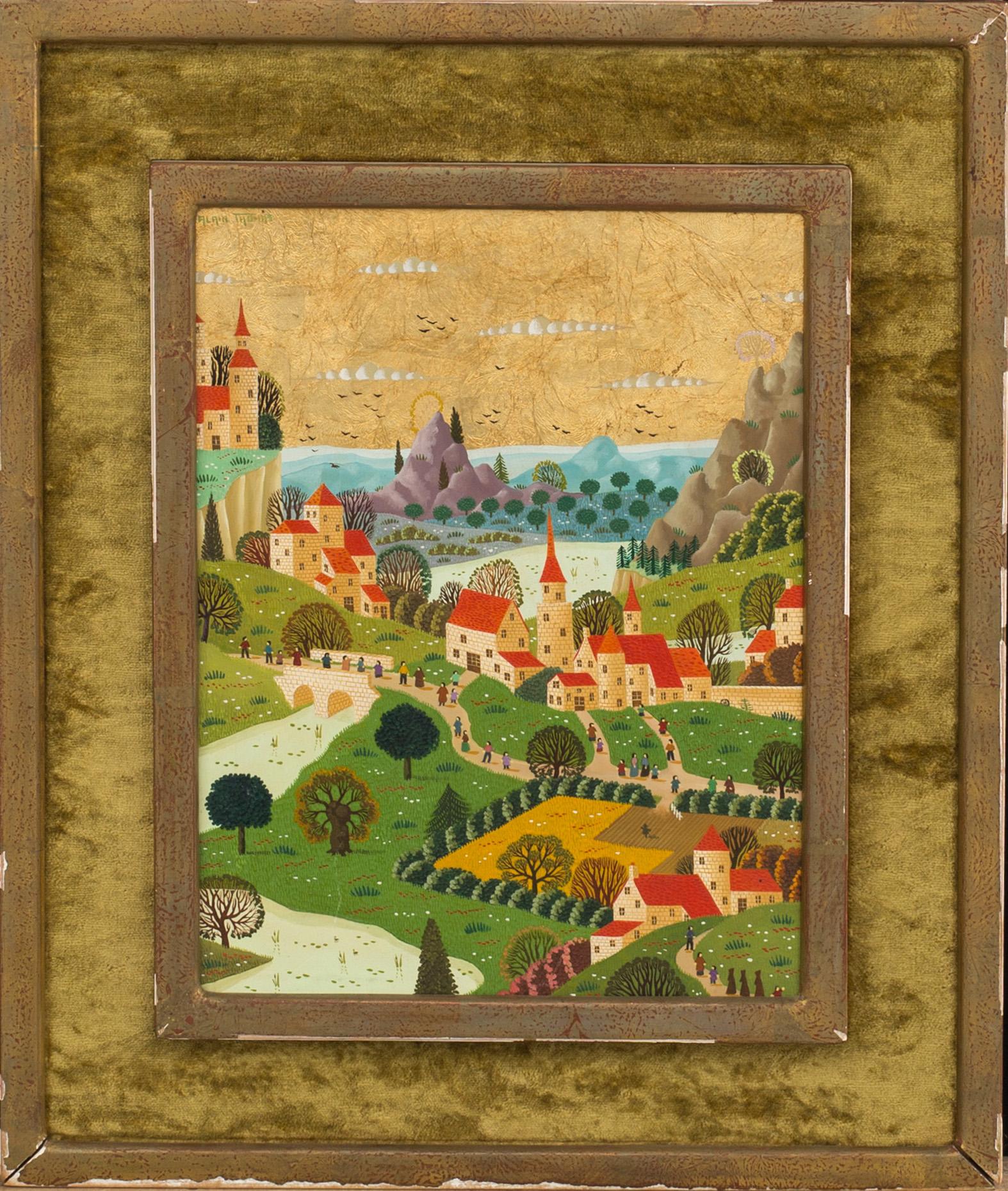 ALAIN THOMAS, oil on panel, signed.