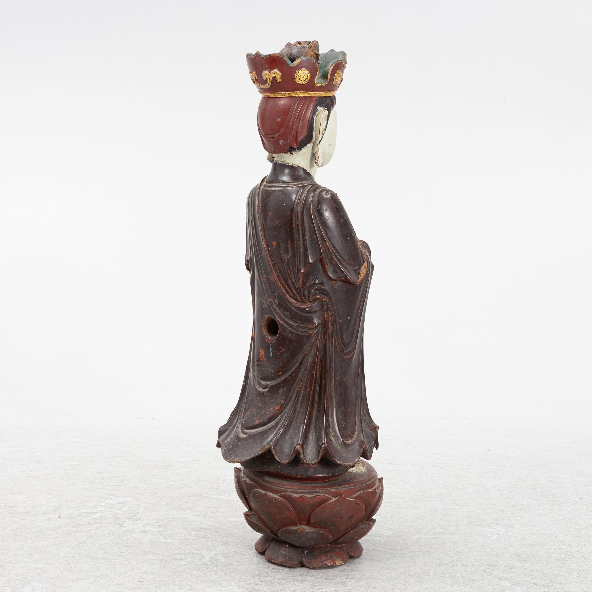 A wooden sculpture, southest Asia, 20th century.