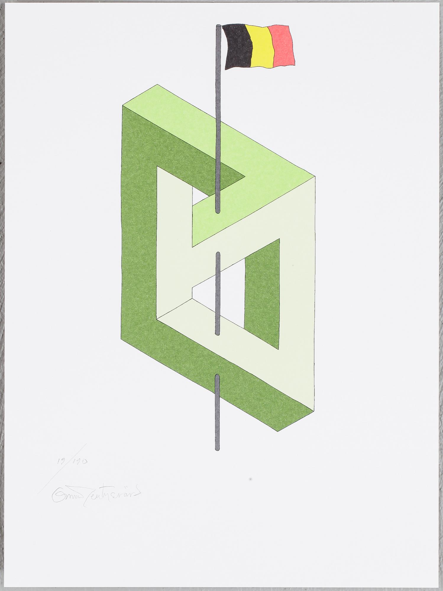 OSCAR REUTERSVÄRD. 15 st i mapp " European Impossible Figures " signerade och numrerade 19/90.