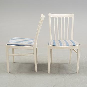 CARL MALMSTEN, 6 dining chairs and one table, Bodafors 1963.