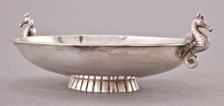 PARTI SILVER, 5 delar, silver, 1900-tal, vikt 495 gr.