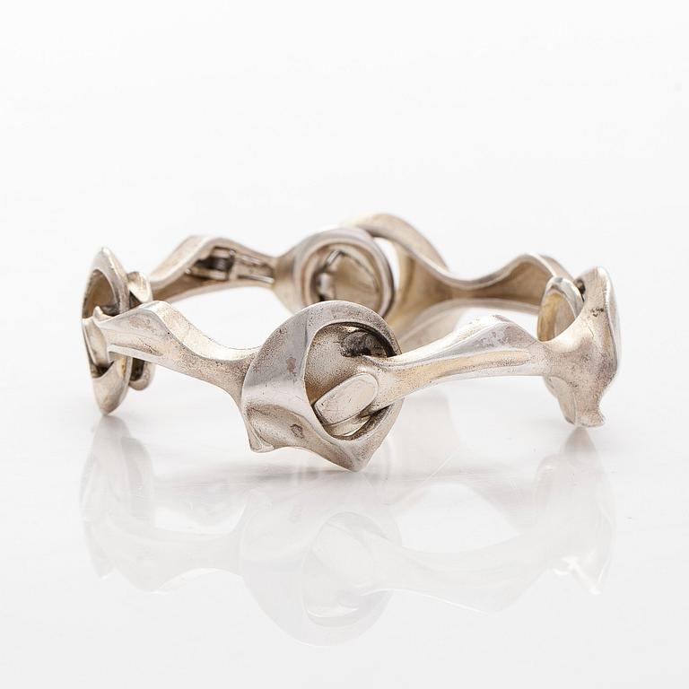 Björn Weckström, armband "Kangs boja", sterlingsilver. Lapponia 1974.