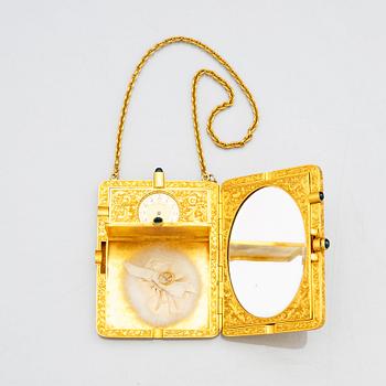 A gold and jeweled  Vanity Case, probably America 1910´s.