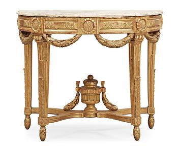 A Gustavian late 18th century console table.