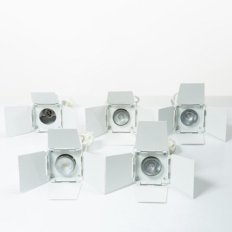 Thomas Bernstrand and Mattias Ståhlbom, five 'Foto' spotlights, “Foto”, Zero, 2000s.