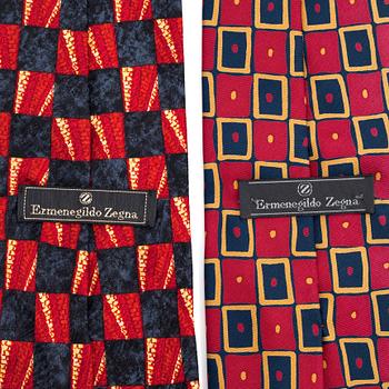 ERMENEGILDO ZEGNA, two silk ties.