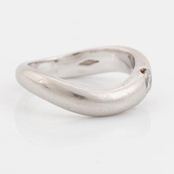 Platinum and brilliant cut diamond ring.