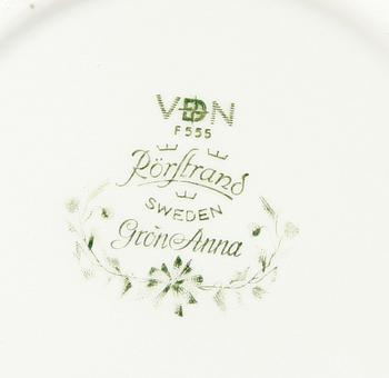 SERVISPORSLIN, 49 delar, "Grön Anna", Rörstrand.