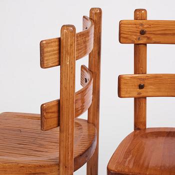 Axel Einar Hjorth, a pair of "Sandhamn" pine chairs, Nordiska Kompaniet, 1929.
