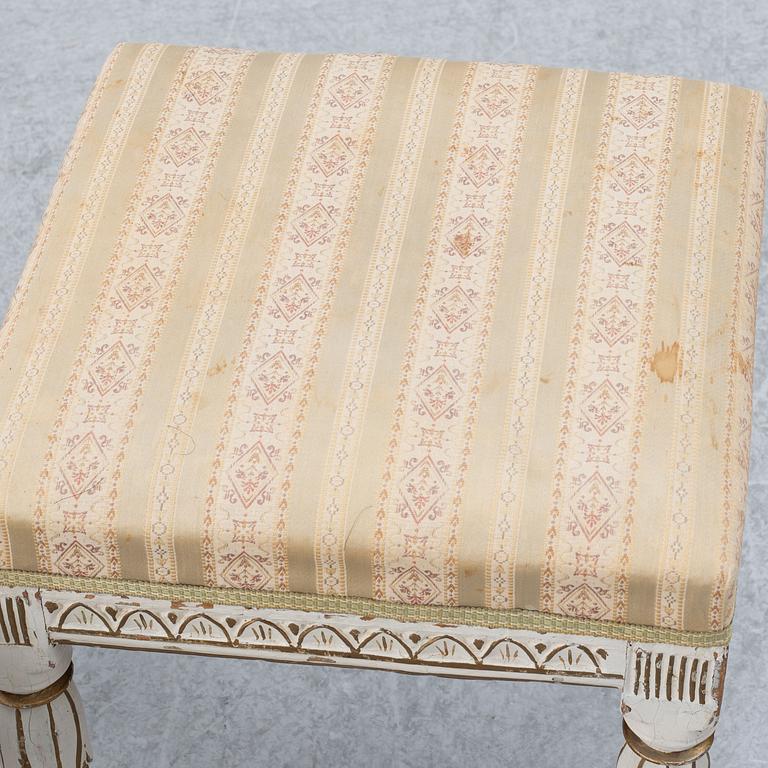 Stools, a pair of Gustavian, second half of the 18th century.