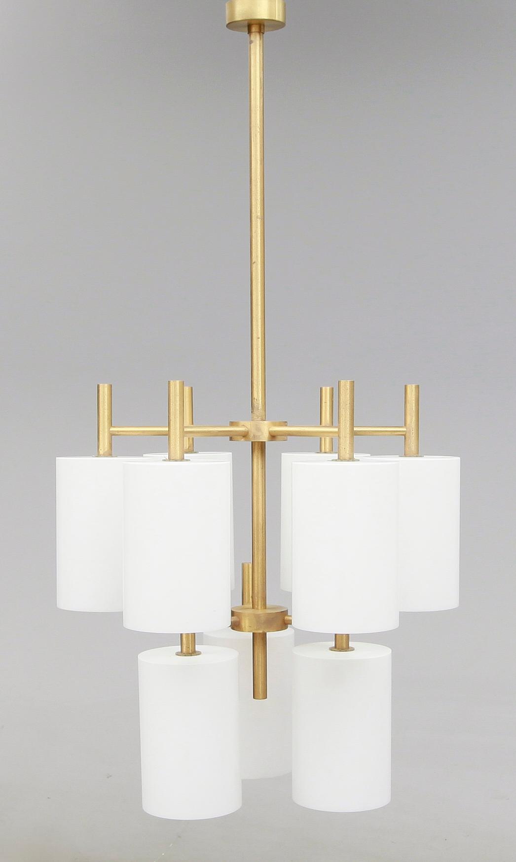 TAKLAMPA, "Candus Cylinder", Uno Kristiansson, Luxus, 1900-talets andra hälft. Höjd ca 164 cm.