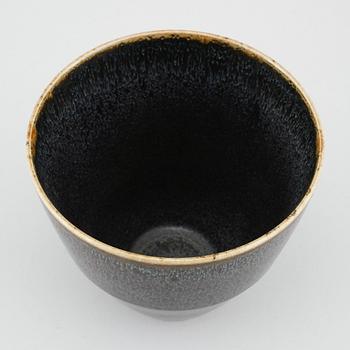Unique stoneware bowl by CARL-HARRY STÅLHANE, Rörstrand, signed, 1956.