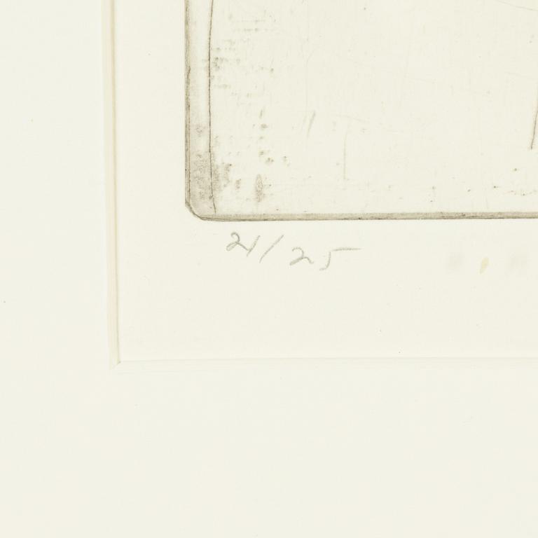 Lena Cronqvist, drypoint, signed 21/25.