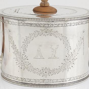 An English Silver Teapot, mark of George Angell & Co, London 1863.