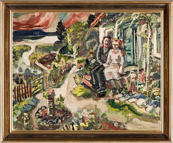 OLLE NORDBERG,olja på pannå. Sign o dat 38.