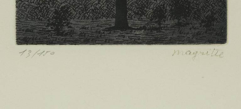 René Magritte, after, "Le 16 Septembre", plate II for “Signe de survie au Temps d’Amoure” by G. Rosey.