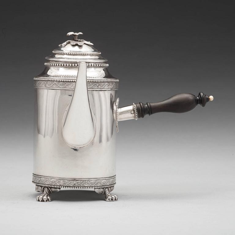 Nils Tornberg, kaffekanna, silver, Linköping 1792, gustaviansk.
