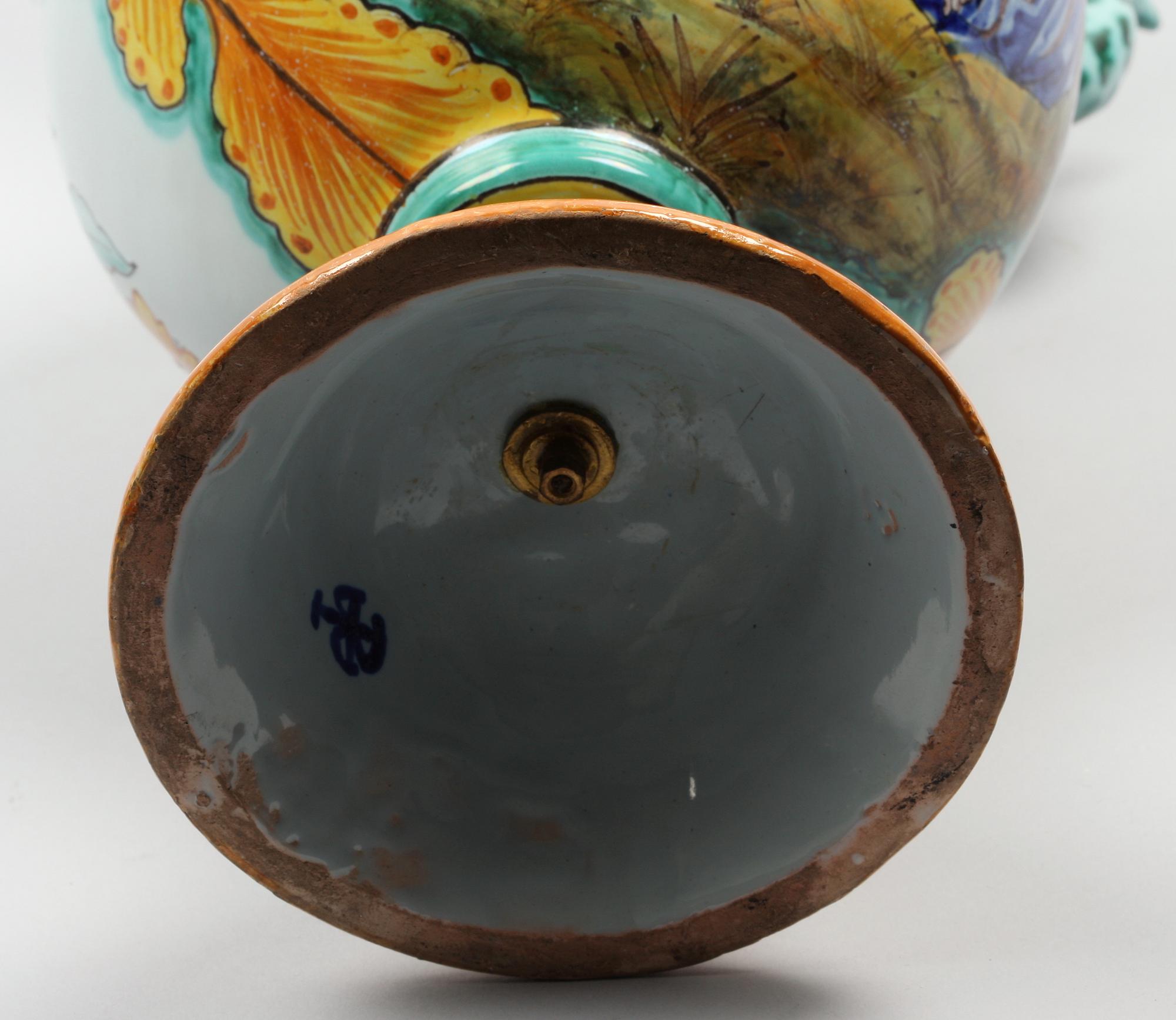 KANNOR, ett par. Fajans.