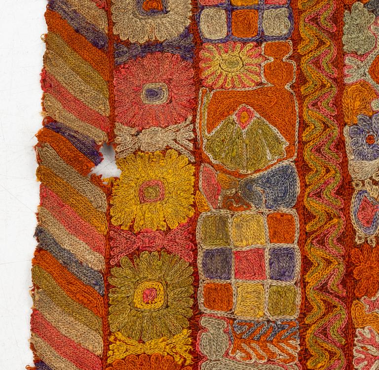 A semi-antique embroided textile, nomads, Iraq, c. 240 x 152 cm.