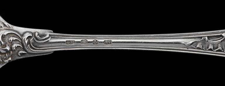 SKEDAR, 2 st, silver, Gustaf Möllenborg, Stockholm 1903. Tot vikt 104 g.