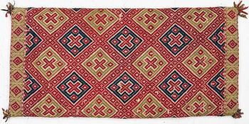 Sled cushion, approx. 98 x 48 cm.