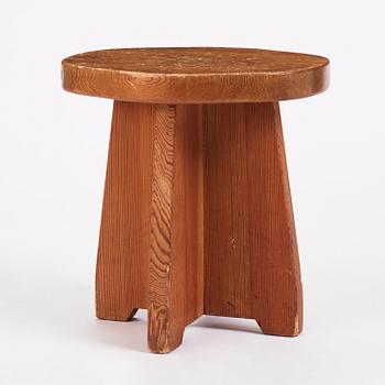 David Rosén, a Swedish Modern "Berga" pine stool, Nordiska Kompaniet, 1940s.