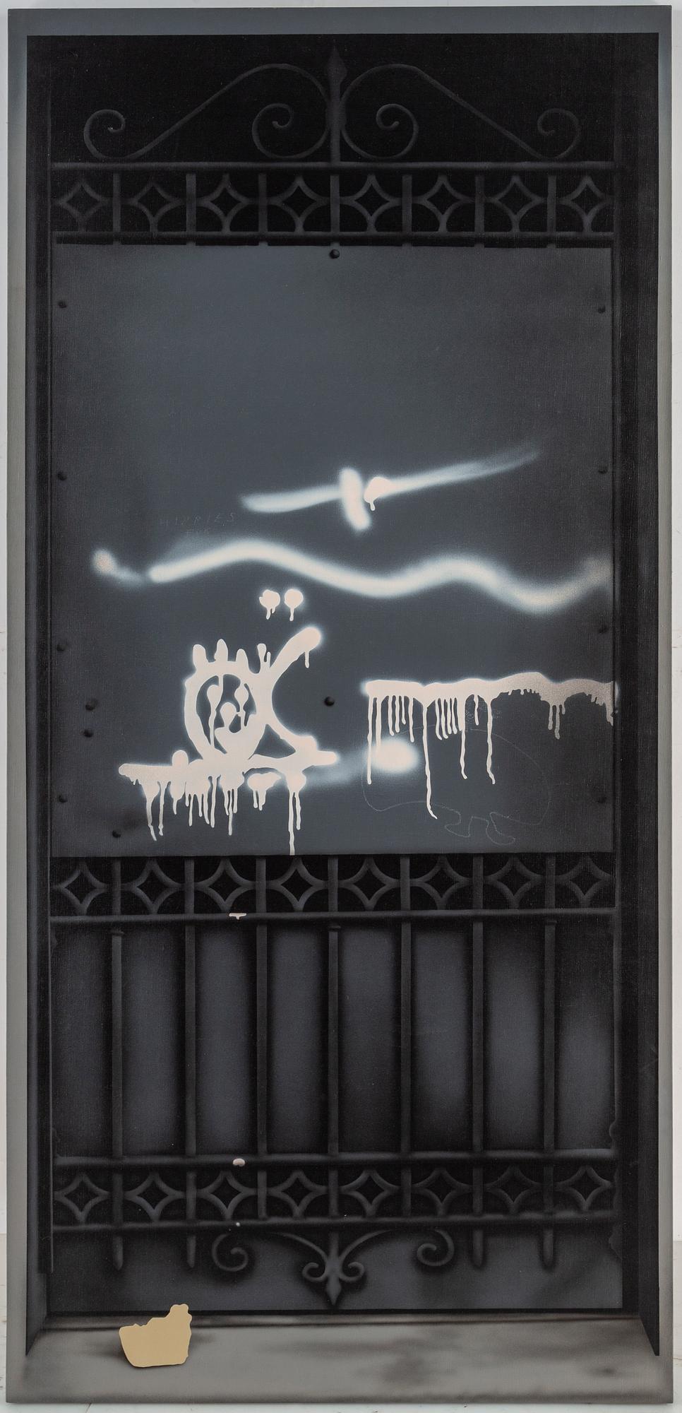 HOWARD KANOVITZ, acrylic on canvas laid on panel, signed and dated 1969 on verso,