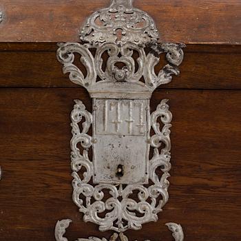 A Baroque chest, dated 1777.